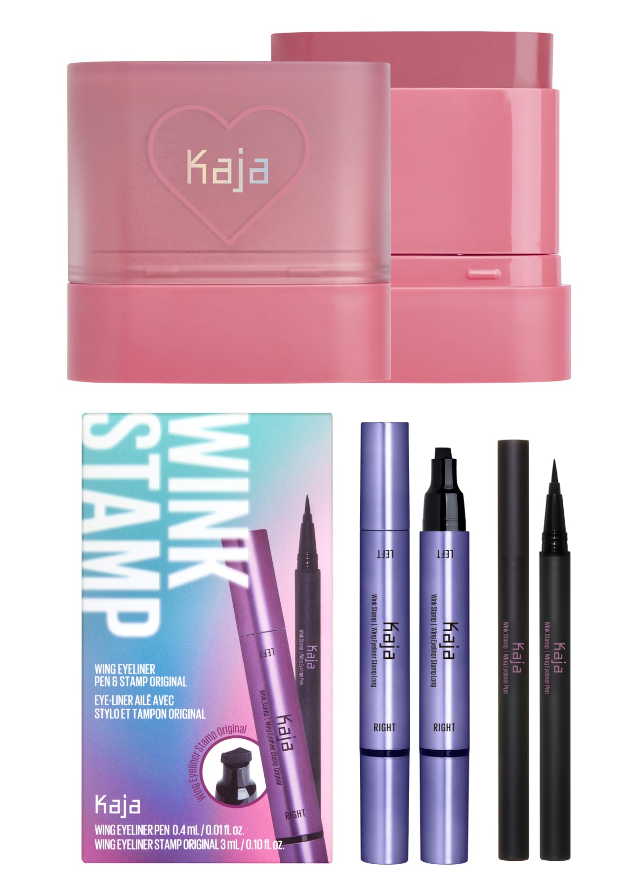 Kaja Dewy Bar - Fig Smoothie 10g Winged Eyeliner Pen - Wink Stamp Bundle