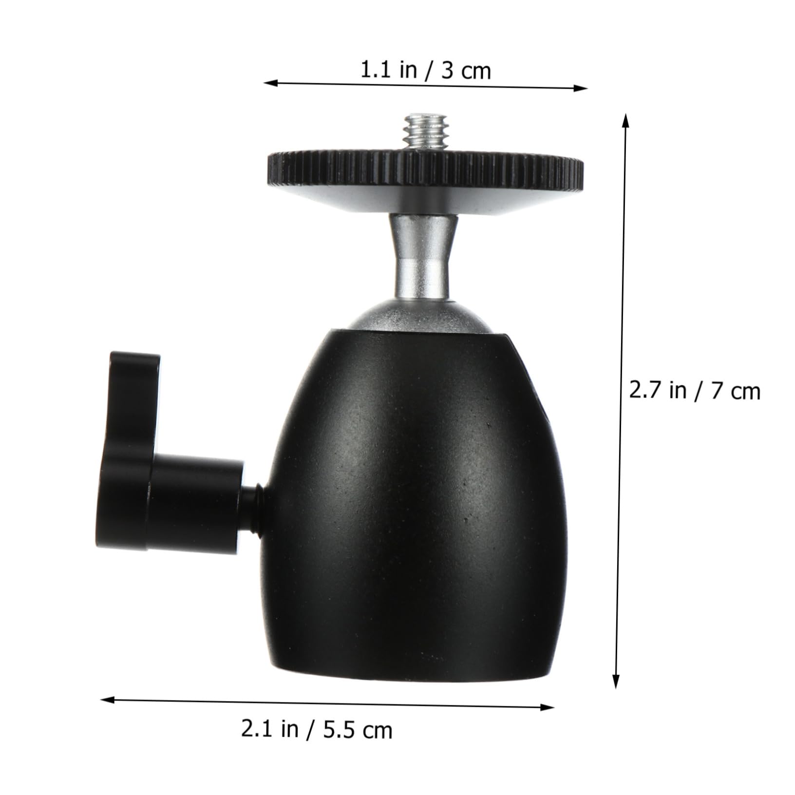 KICHOUSE Universal Camera Head Mount 1/4 Adapter 360 Rotating Ball Head for DSLR Action Cameras Selfie Sticks