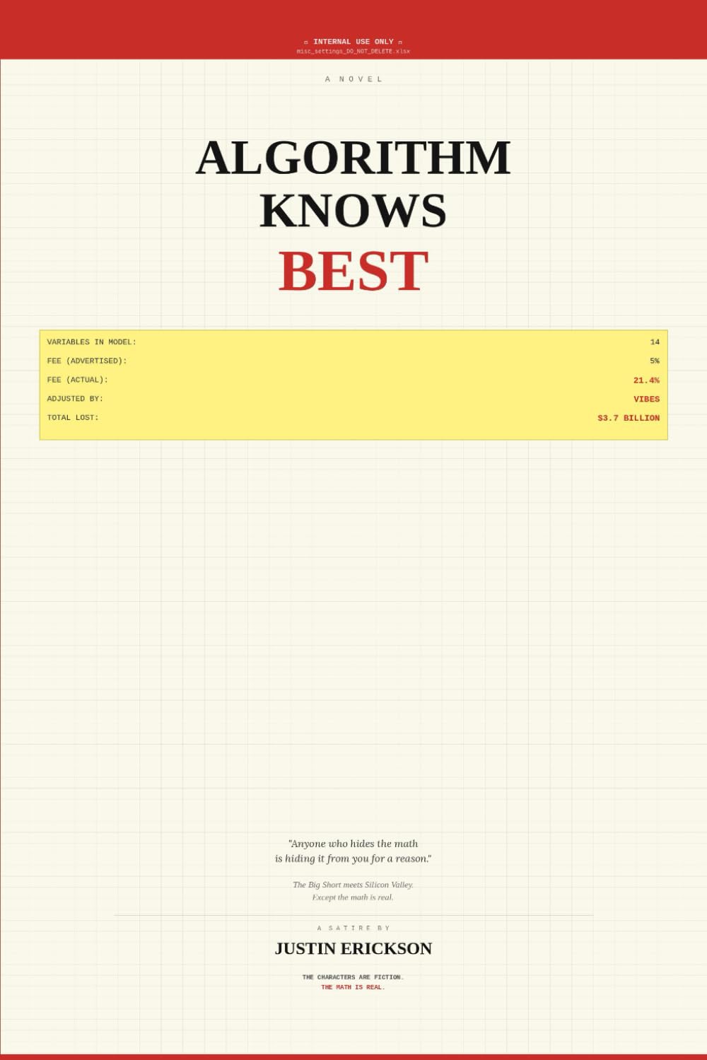 The Algorithm Knows Best: A Novel