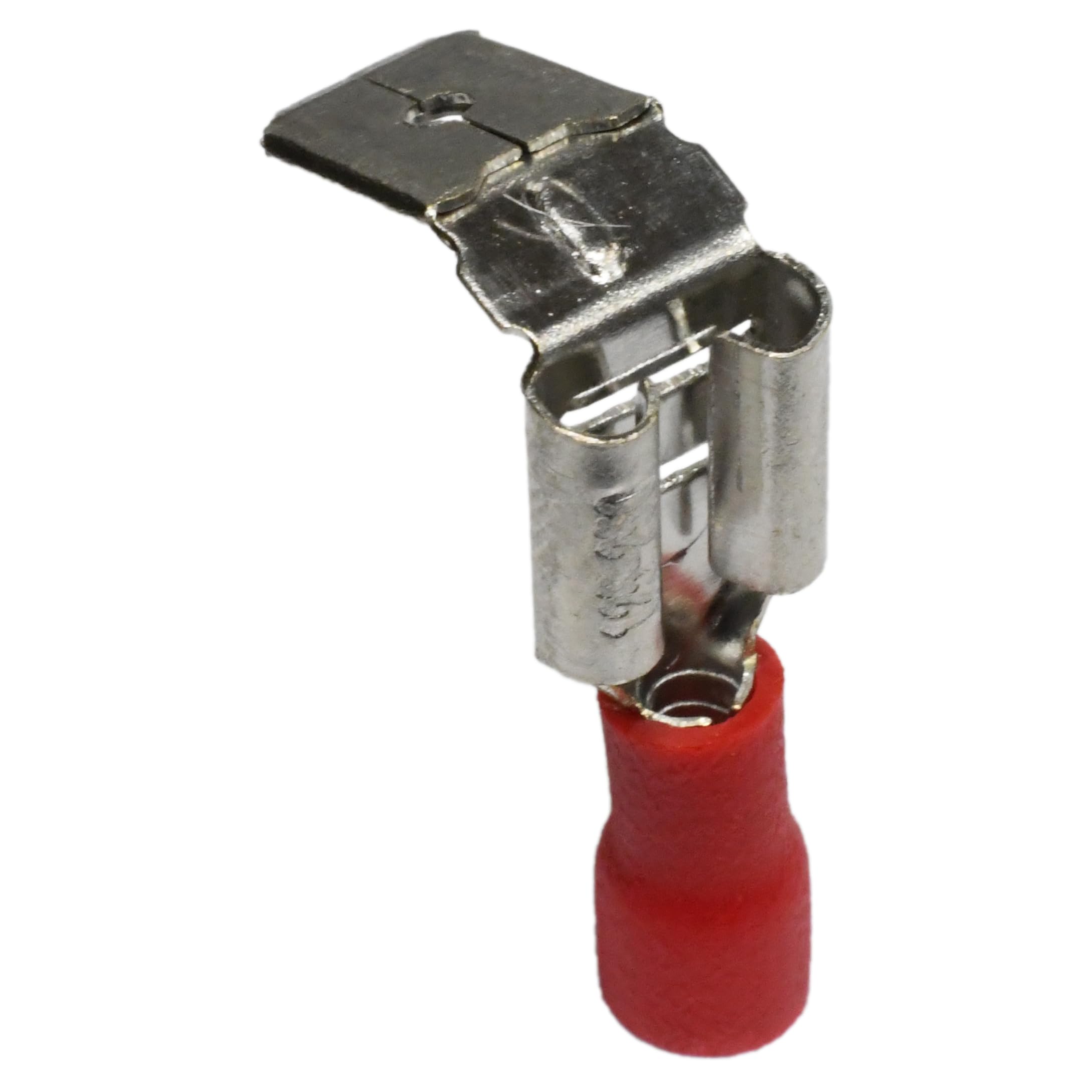 Lot de 200 connecteurs à sertir isolés à déconnexion rapide 22-16 AWG 600 V 10 A Nema Tab 0,8 x 6,35 (200, 22-16 AWG rouge, piggyback 0,8 x 6,35)