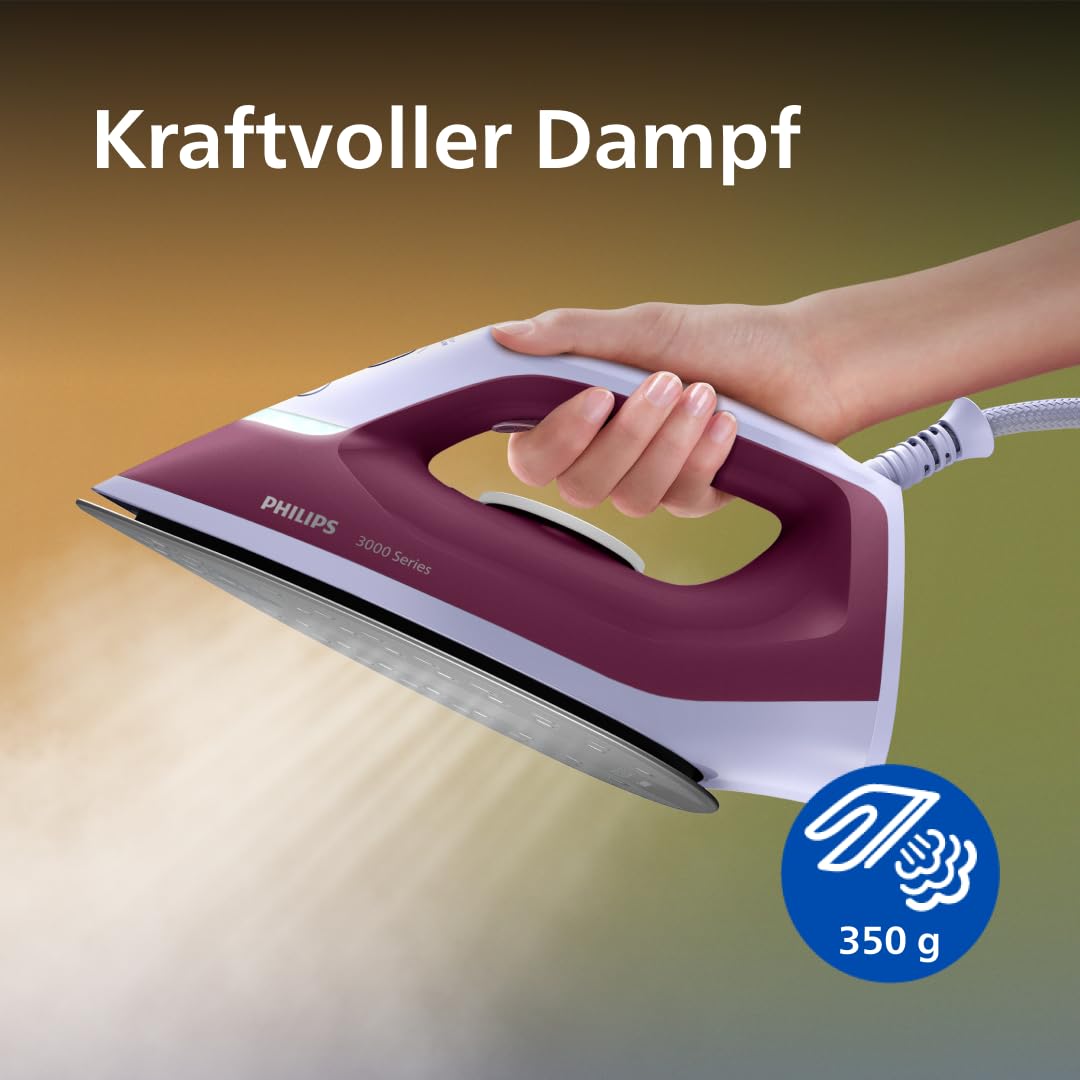 Philips Dampfbügelstation Serie 3000, Rot, 2400W
