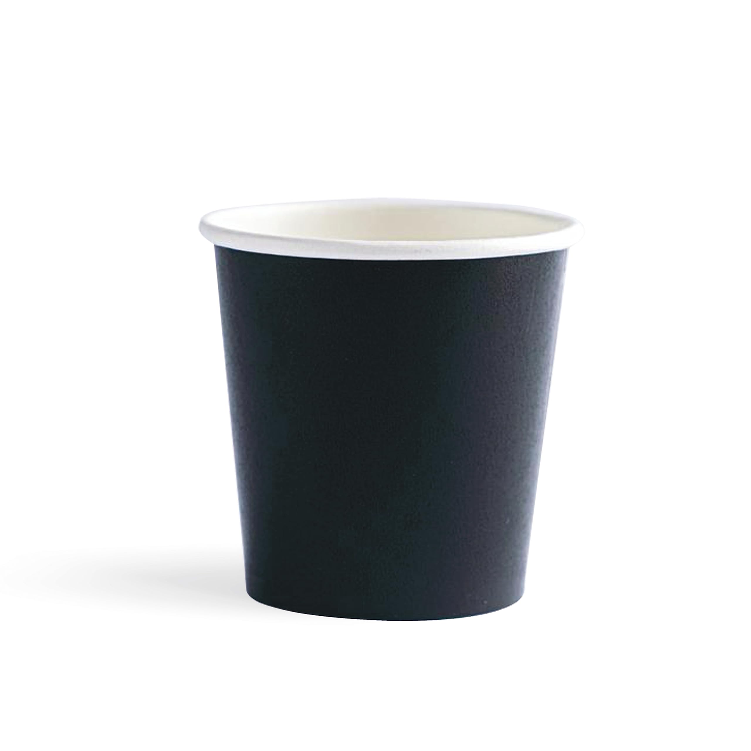 Bony Packaging Heavy Duty Single Wall Paper Cups 50-Pack, 4 oz Capacity, Black