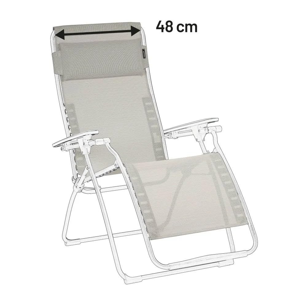 Lafuma Kit de remplacement pour chaise longue, fauteuil Relax – 48 cm Rsx/Futura Batyline® Duo Gris Galet