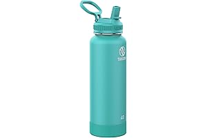 Takeya Signature Pickleball 40 oz Water Bottle Dropshot Teal