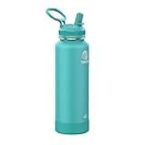 40 oz CP Signature Pickleball Stainless Steel Insulated Water Bottle with Choice of Lid, Dropshot Teal