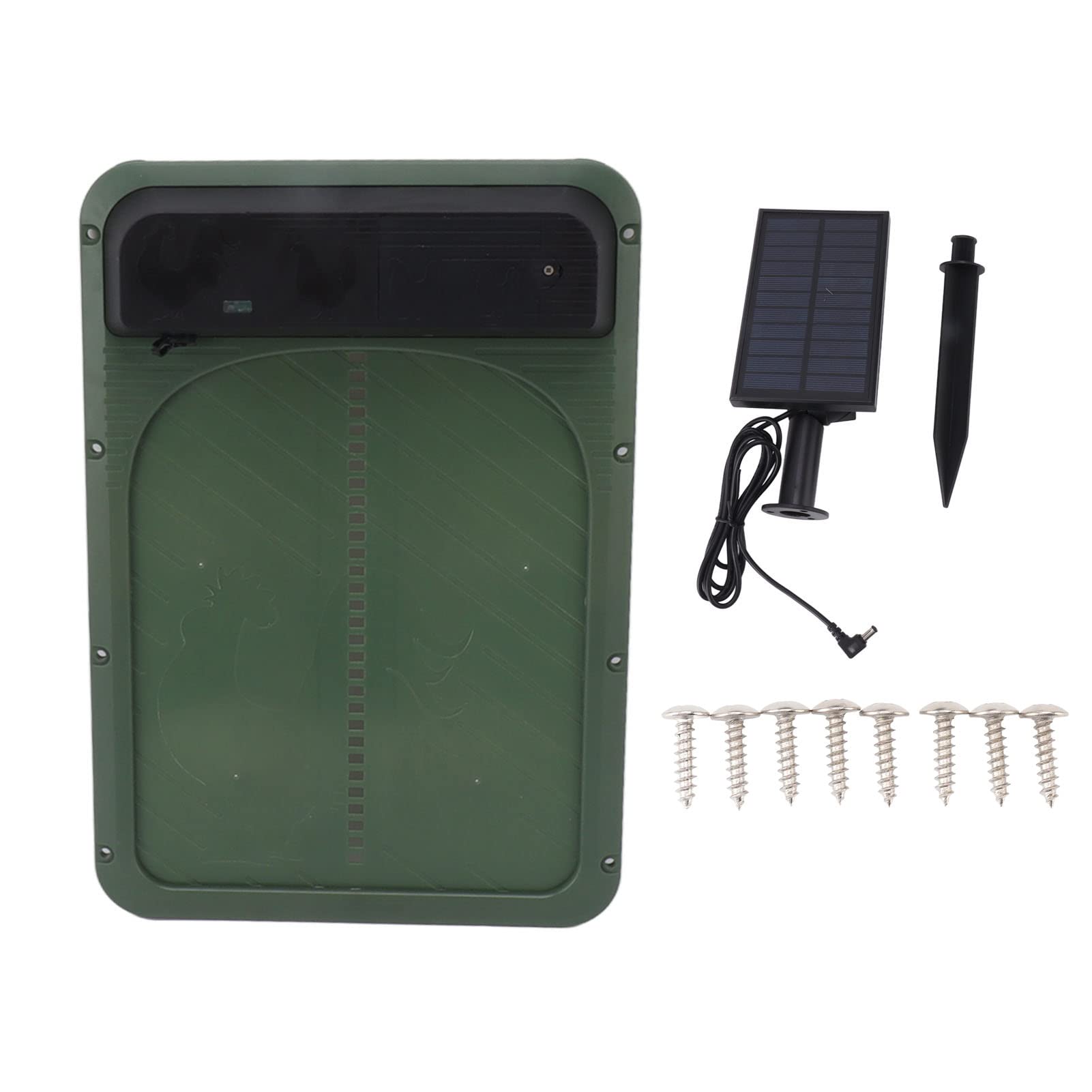 Porta Automatica per Pollaio, Sensore di Luce Porta Solare Intelligente per Galline per Anatra (Verde)