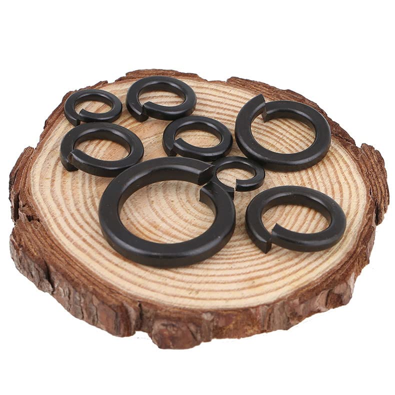GB93 Carbon Steel 45H Plating Black Spring Washer Open Spring Washer Spring Washer Spot M2-M30 50Pcs - (Inner Diameter: M30)