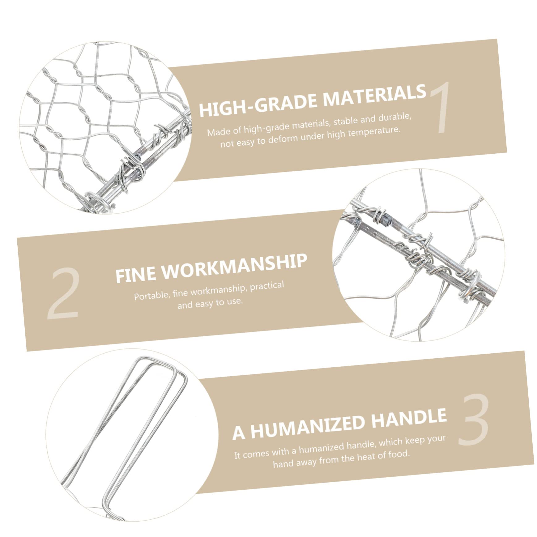 GALPADA Bbq Tongs Grilling Basket Rack Kitchen Barbecue Net Versatile Bbq Accessories for Outdoor Cooking