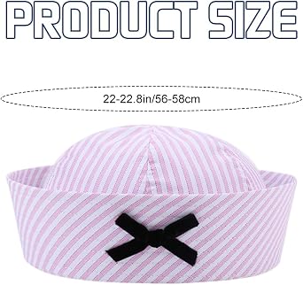 White Sailor Hat Stylish White Beret Cap with Bow-Knot Lolita JK Costume Accessory