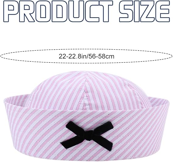White Sailor Hat Stylish White Beret Cap with Bow-Knot Lolita JK Costume Accessory