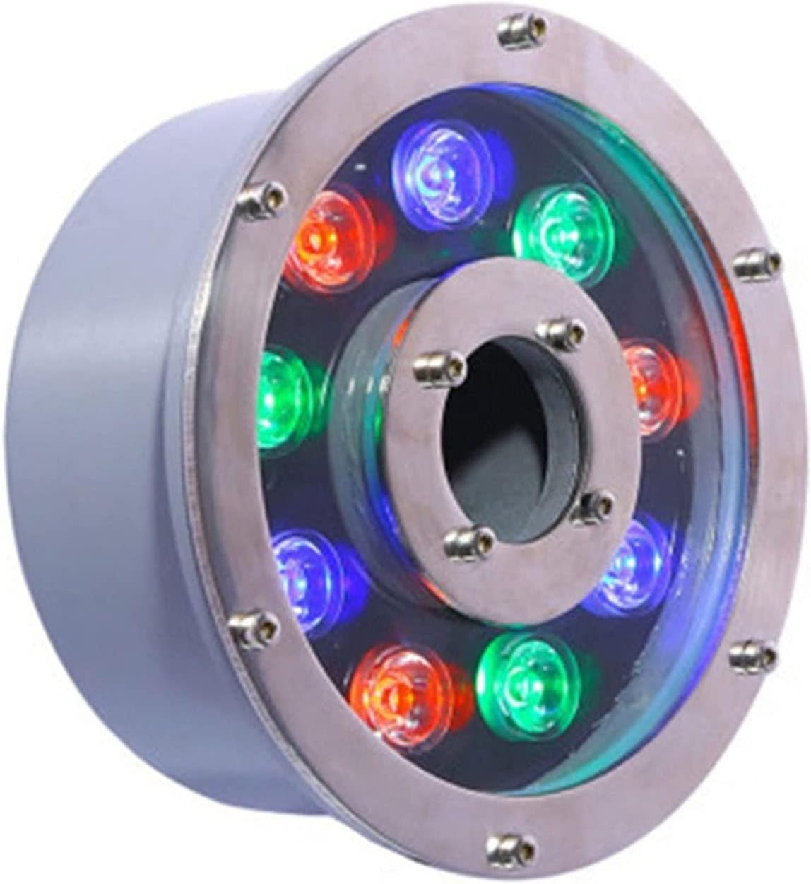 Llpsmengae Ac12v Rgb Led Ring Fountain Light Colorful Color Changing Lights, Ip68 Waterproof Underwater Swimming Pool Spotlight, Multi-Color Pond Lights(,18W)