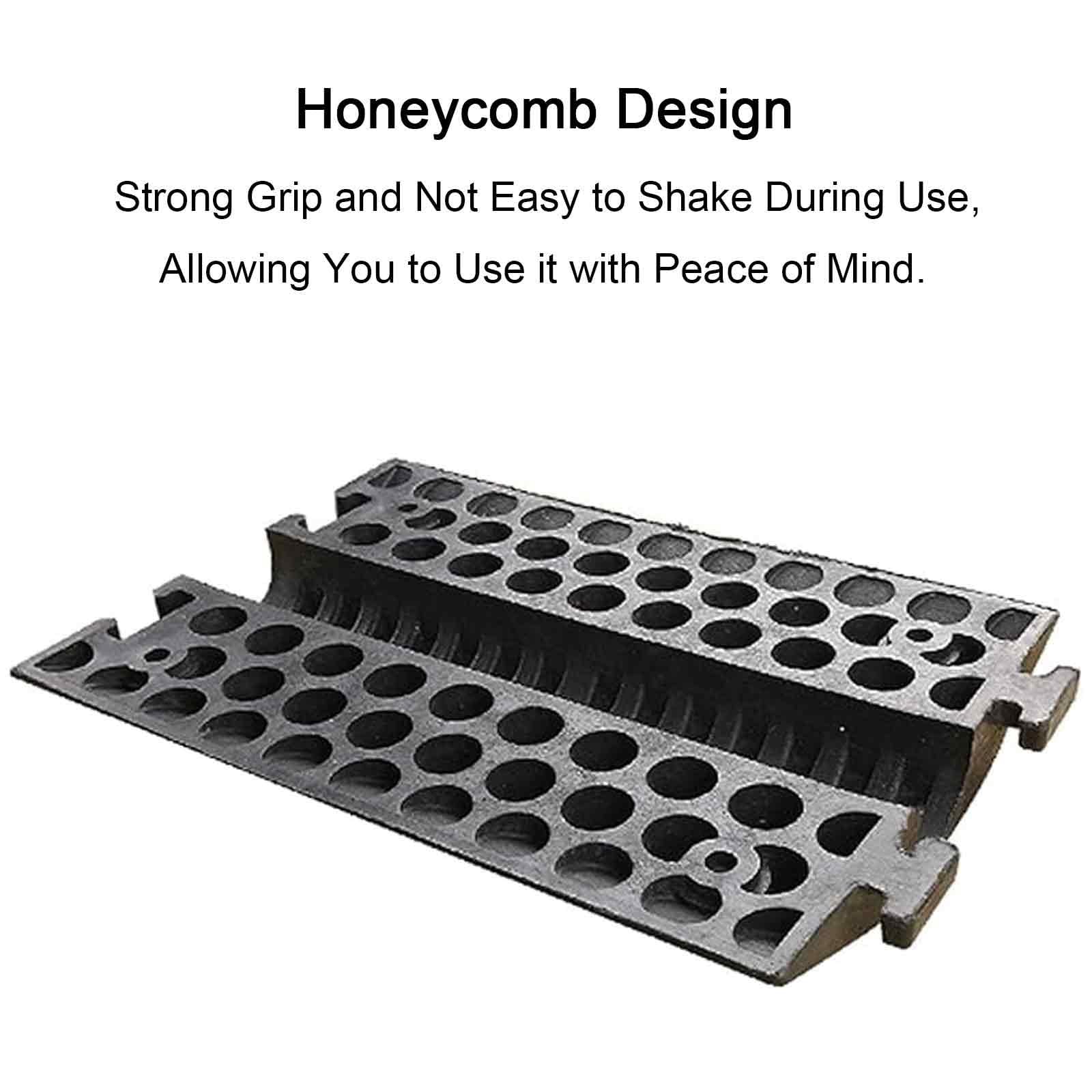 Canaleta Pasacables para Suelo, Paquete de 2 Protectores de Cables de 1 Canal para Rampas de 10 Toneladas, Reductor Velocidad para de Carretera(50x35x7cm/20x14x2.8in)