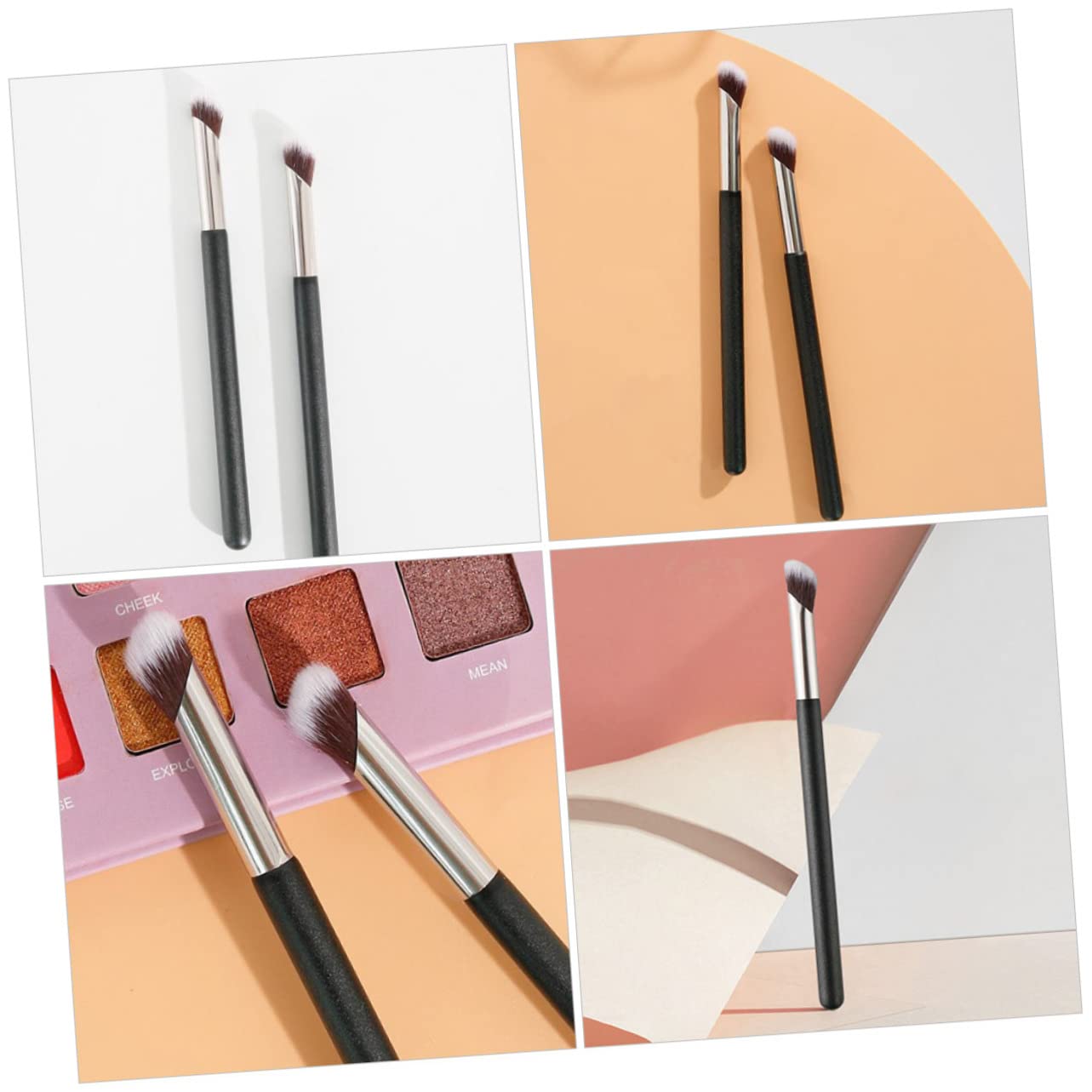 IWOWHERO Makeup Concealer Brush Angled Flat Brush Eye Cream Liquid Concealer for Travel
