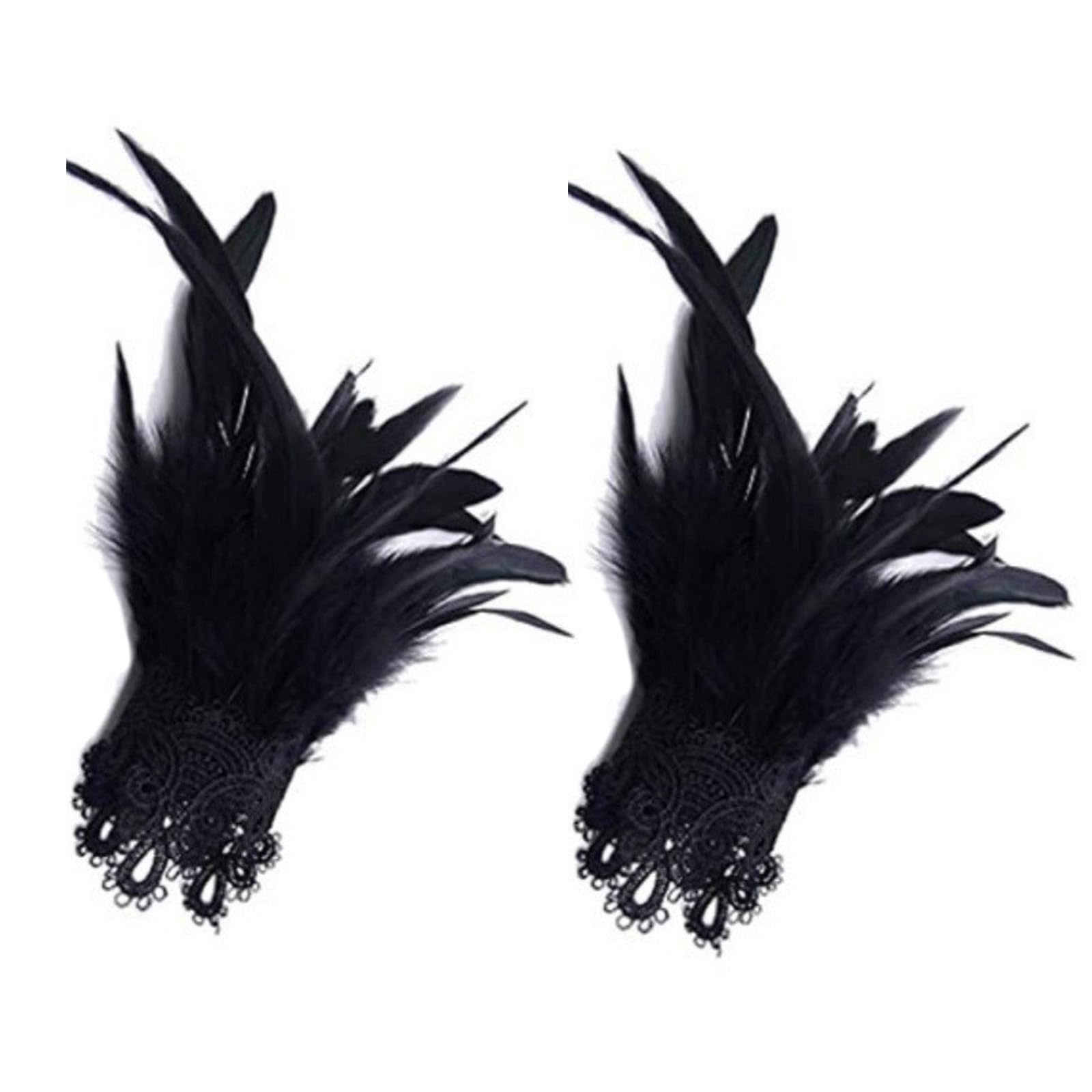 MICFENY Elegant Down And Trim Arm Manacles Halloween Party Addons For Women Costume Theme Incidents