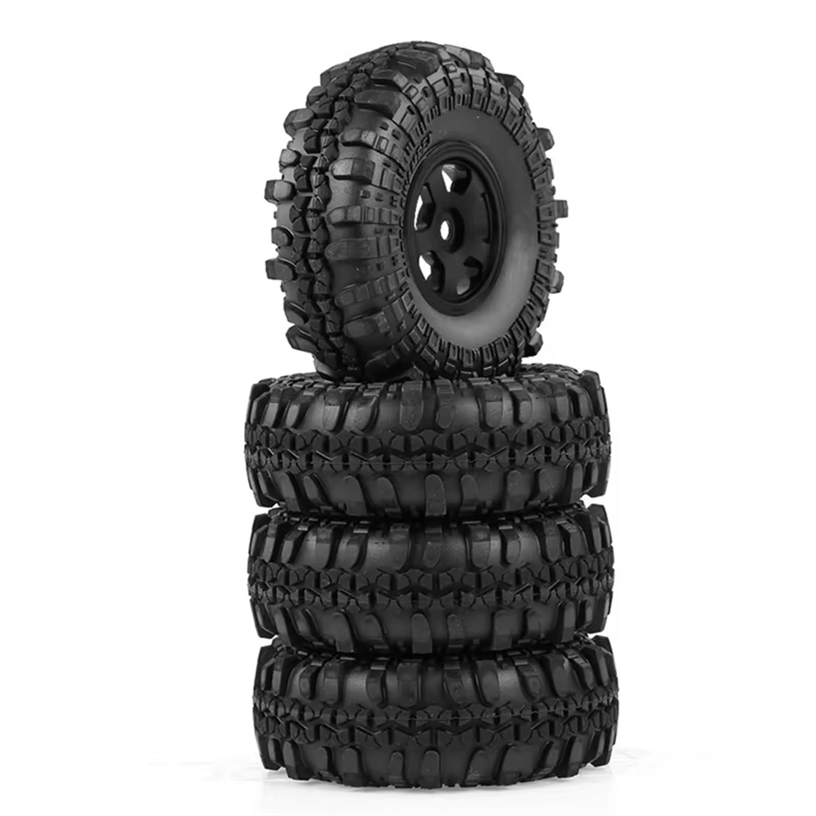 RC Pneus Jante Compatible avec Axial SCX24 Voiture sur Chenilles RC 1/24 Ensemble De 4 Jantes De Roue À Talon en Métal 1.0, Pneus, Pièces De Mise À Niveau, Accessoires