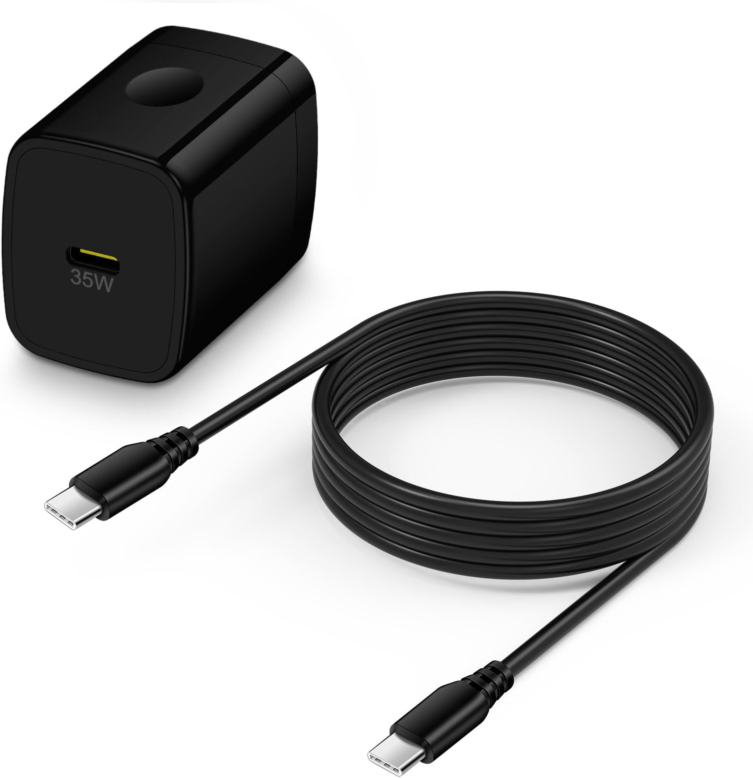 Hootek USB Outlet Type C Rapid Charger Type-C 35W USB-C Power Adapter with 60W USB-C Cable x 1.5M Supports PPS & PD3.0 / GaN / PSE Certified, AC Adapter, iPhone 16 Charger, Mobile Phone Charger,