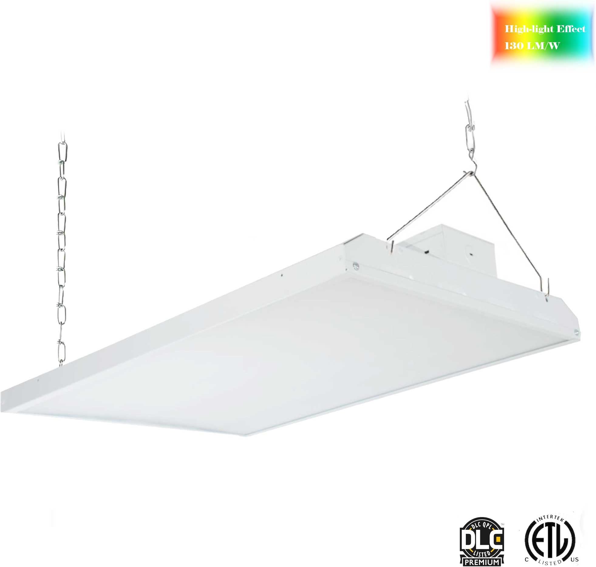 LED Linear High Bay Light 160W 20800 Lumen [450W Fluorescent Eq.] ,5000K , 1-10v Dimmable, DLC 4.2 Premium Commercial LED Warehouse Lighting -Super Bright | Energy Saving