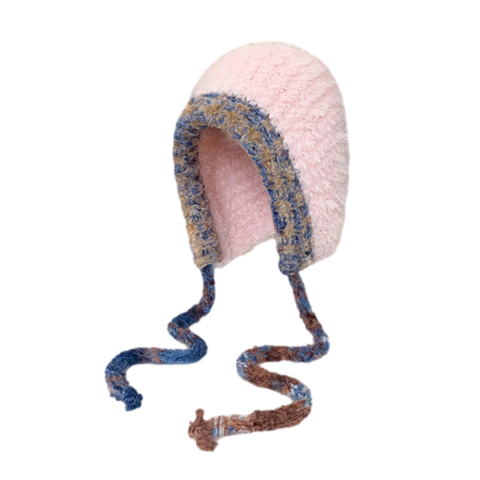FACAILUO Knit Earflap Hat for Teens Adult Windproof Trapper Hat Thicken Knit Ear Protector Hat Keep Warm Skiing Cycling Hat