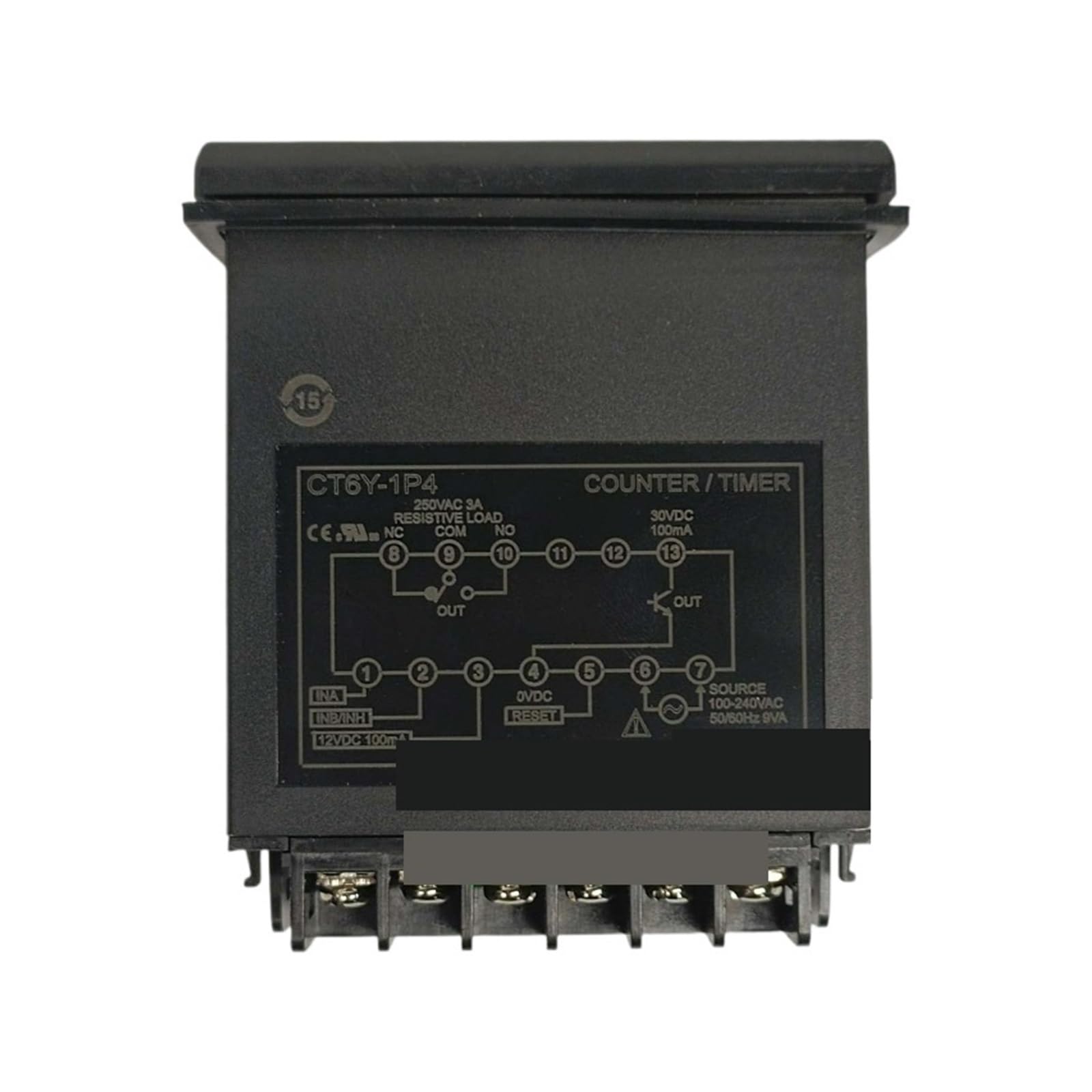 BHBHCPZGR CT6Y-2P2 2P4 2P4T I4 I2 1P2 1P4 1P4T 1P2T Count Relay Digital Counter Timer(CT6Y-1P4T)