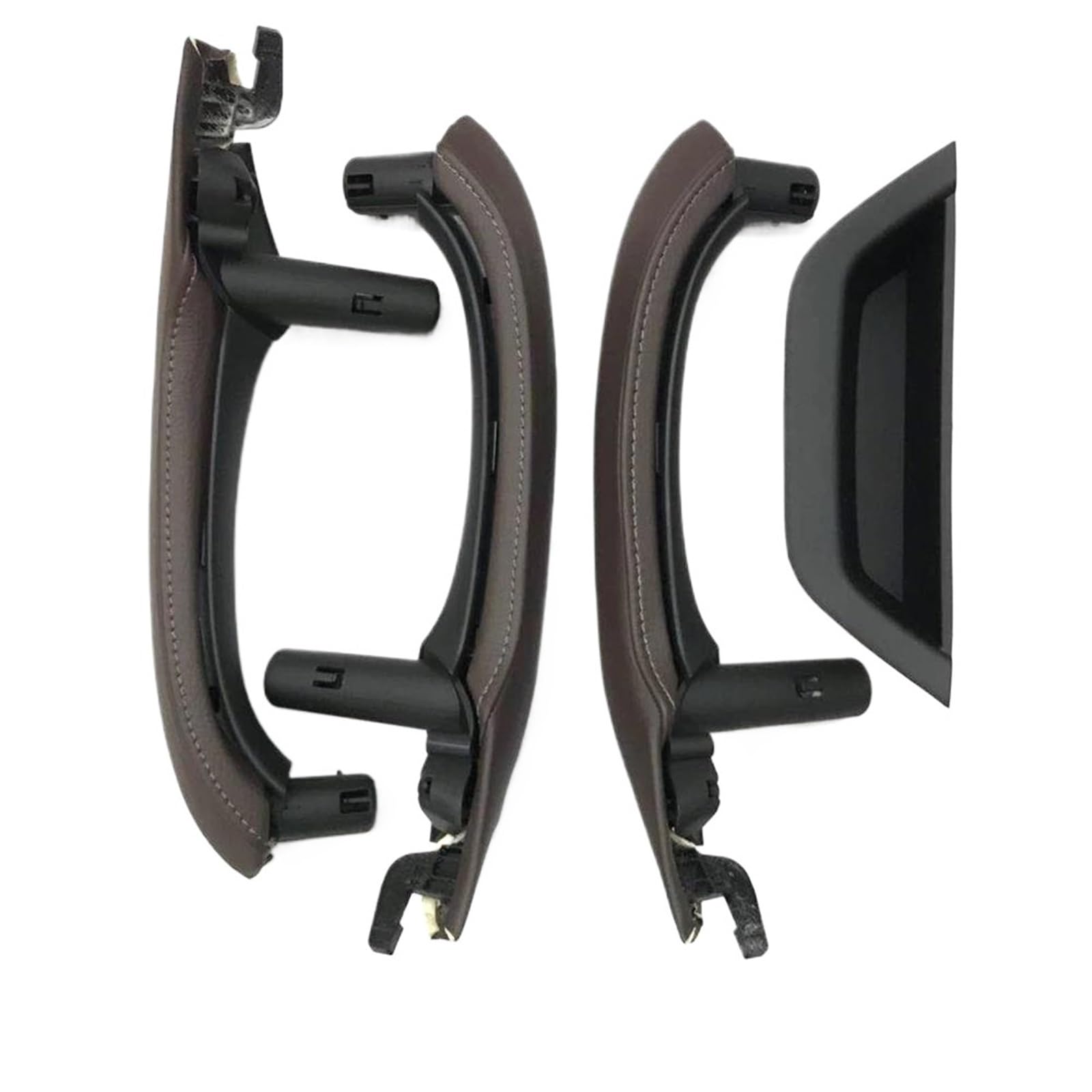 JYUTDW Inner Door Handle Car Door Handle Inside Panel Trim for BMW for X3 X4 F25 F26 2010-2016(RHD Set Moka)