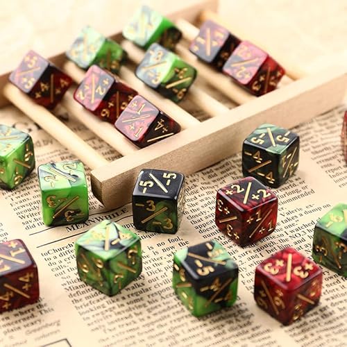 10 Pcs 16Mm 6 Side Dice Counters +1/-1 Dice Kids Toy Counting Dice For Game Dice Counters Token Dice Loyalty Dice For Ccg Creature Stats Card Gaming Mtg Accessories #TOP2