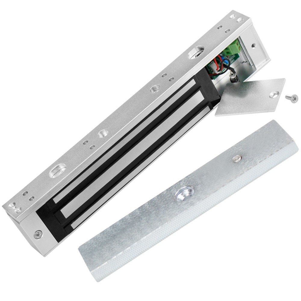LIBO Serratura magnetica elettrica 280KG/600lbs Controllo accessi Serratura metallica in metallo DC12V Fail Safe NC Tipo per sistema di sicurezza Porta singola (L-280kg)