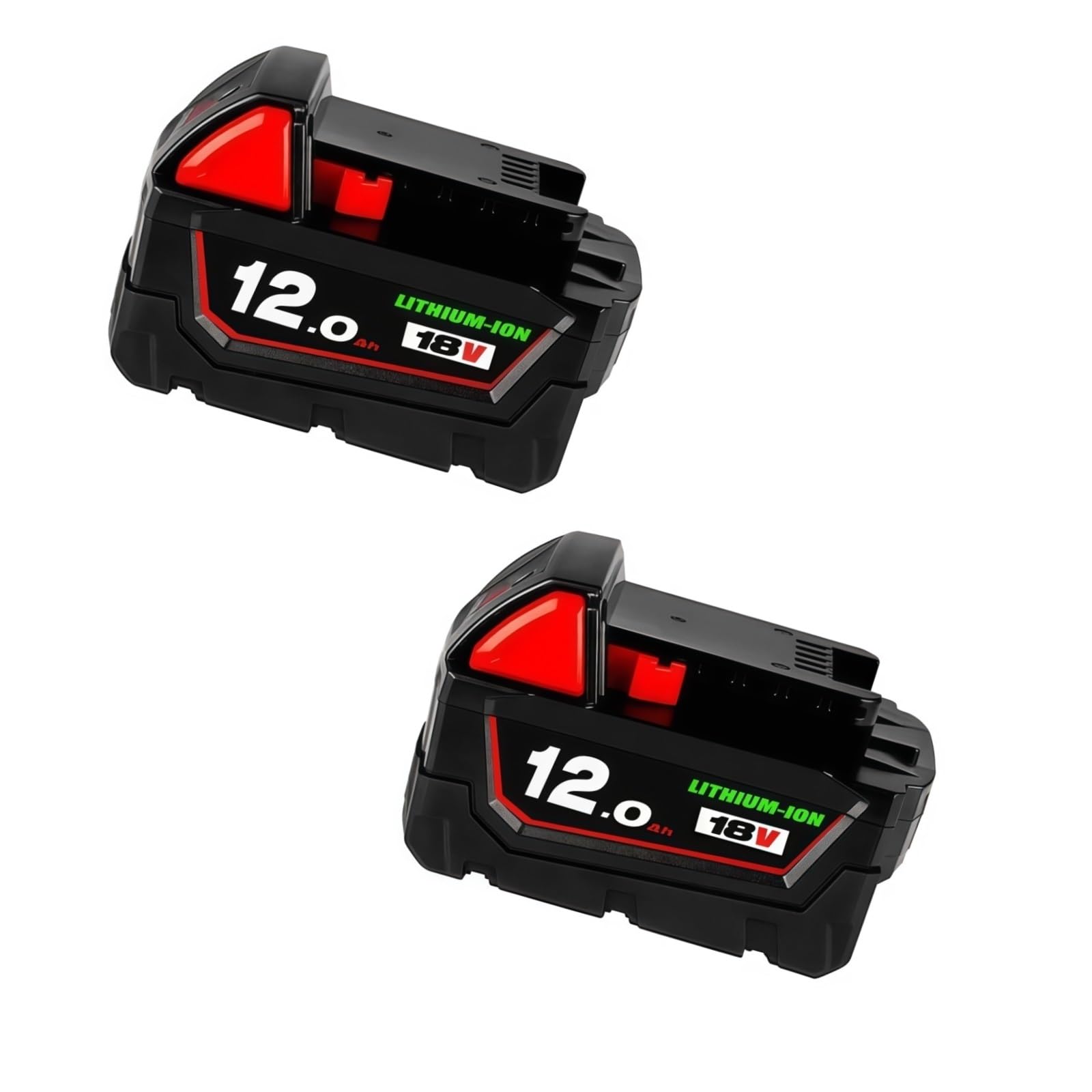 Batería de 18 V y 6000-12000 Ah para sustituir la batería de la herramienta, compatible con Milwaukee. Batería de litio M18 XC 48-11-1860 48-11-1850(2PCS 12000mAh)