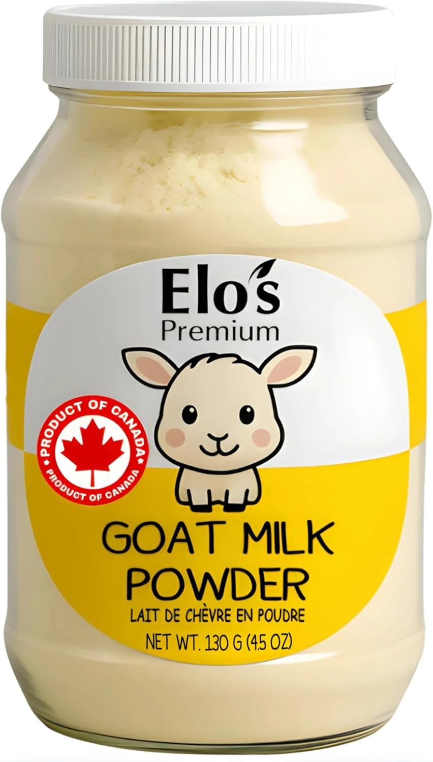 Elo's Premium Canadian Goat Milk Powder, 130g, Food Grade, Full Cream, for Drinking, Cooking, Baking, Product of Canada