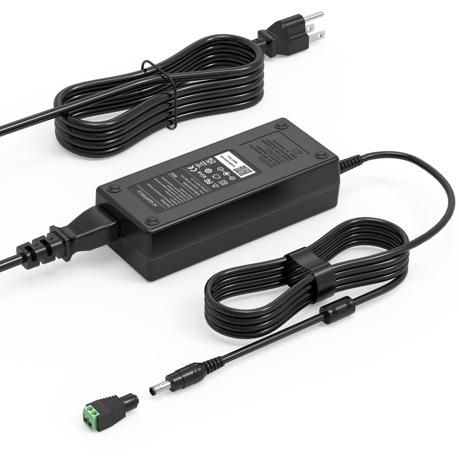 Syfrufo 24V 4A DC Power Supply 100-240V AC to DC Power Adapter Transformer with 5 5mm 2 1mm