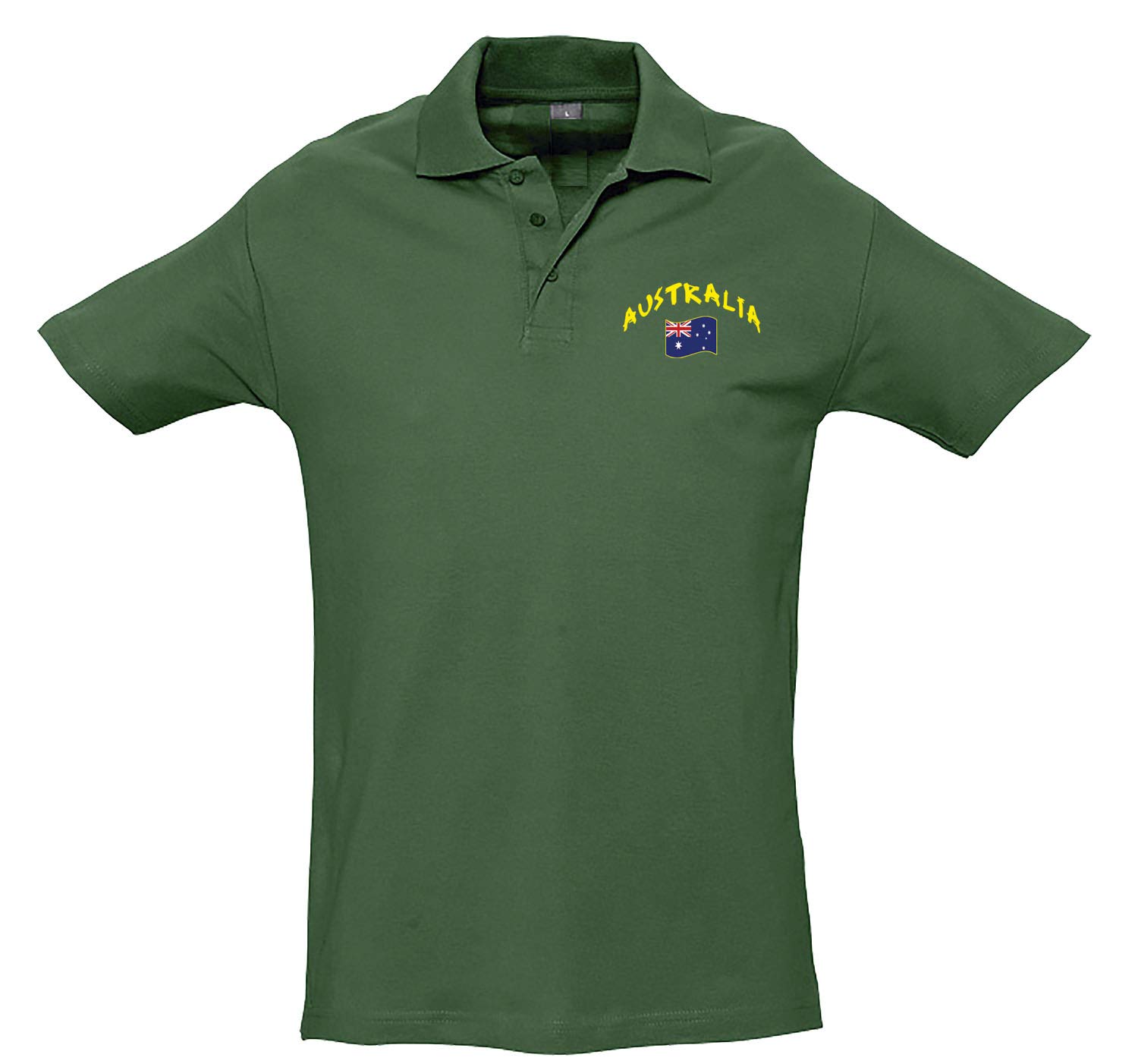 Supportershop Rugby Polo Shirt Australia Green Unisex Adult, FR: M (Manufacturer's Size: M).