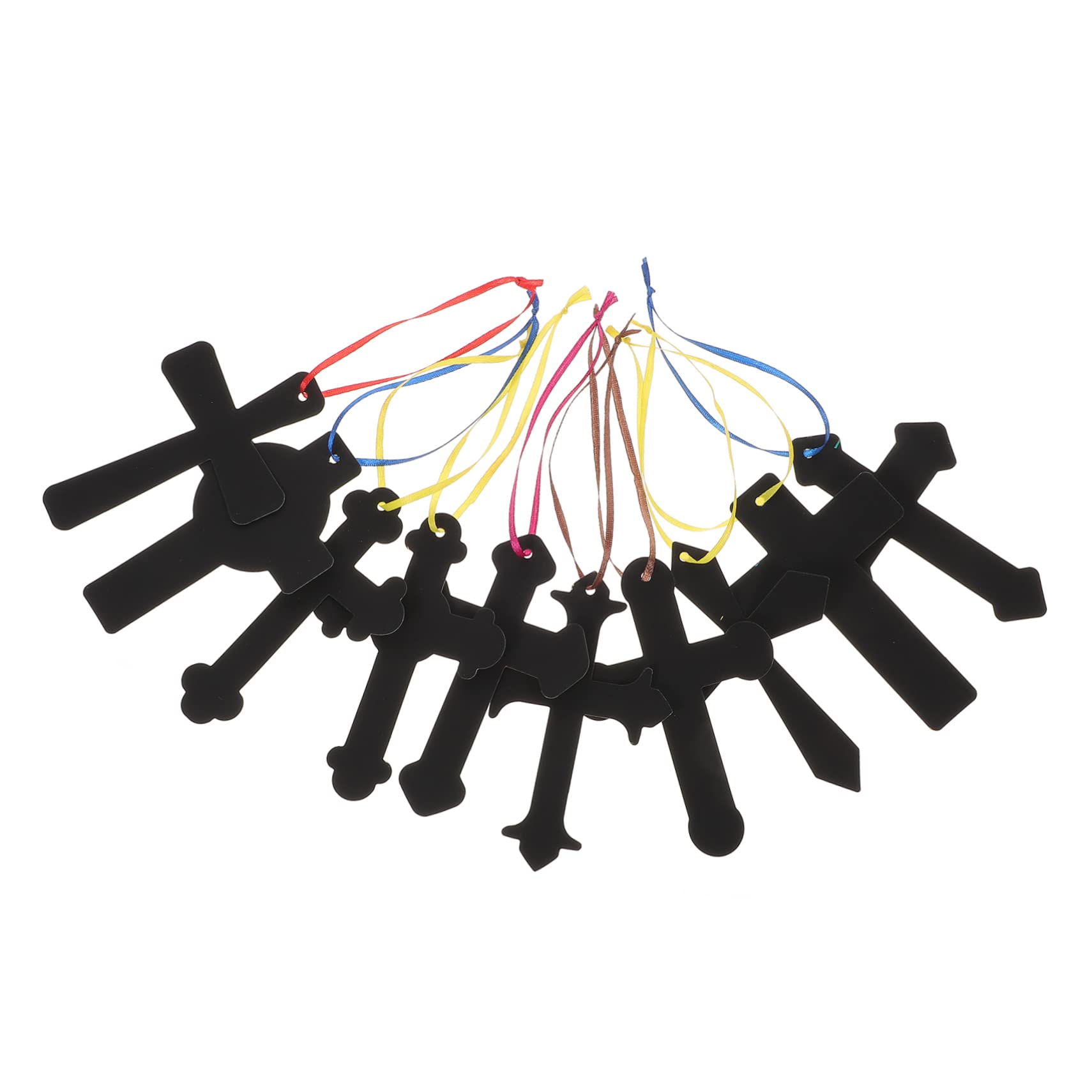 Generic Easter Decor DIY Scratch Cross Crafts Easter Egg Scratch Cross Ornaments for Boys and Girls