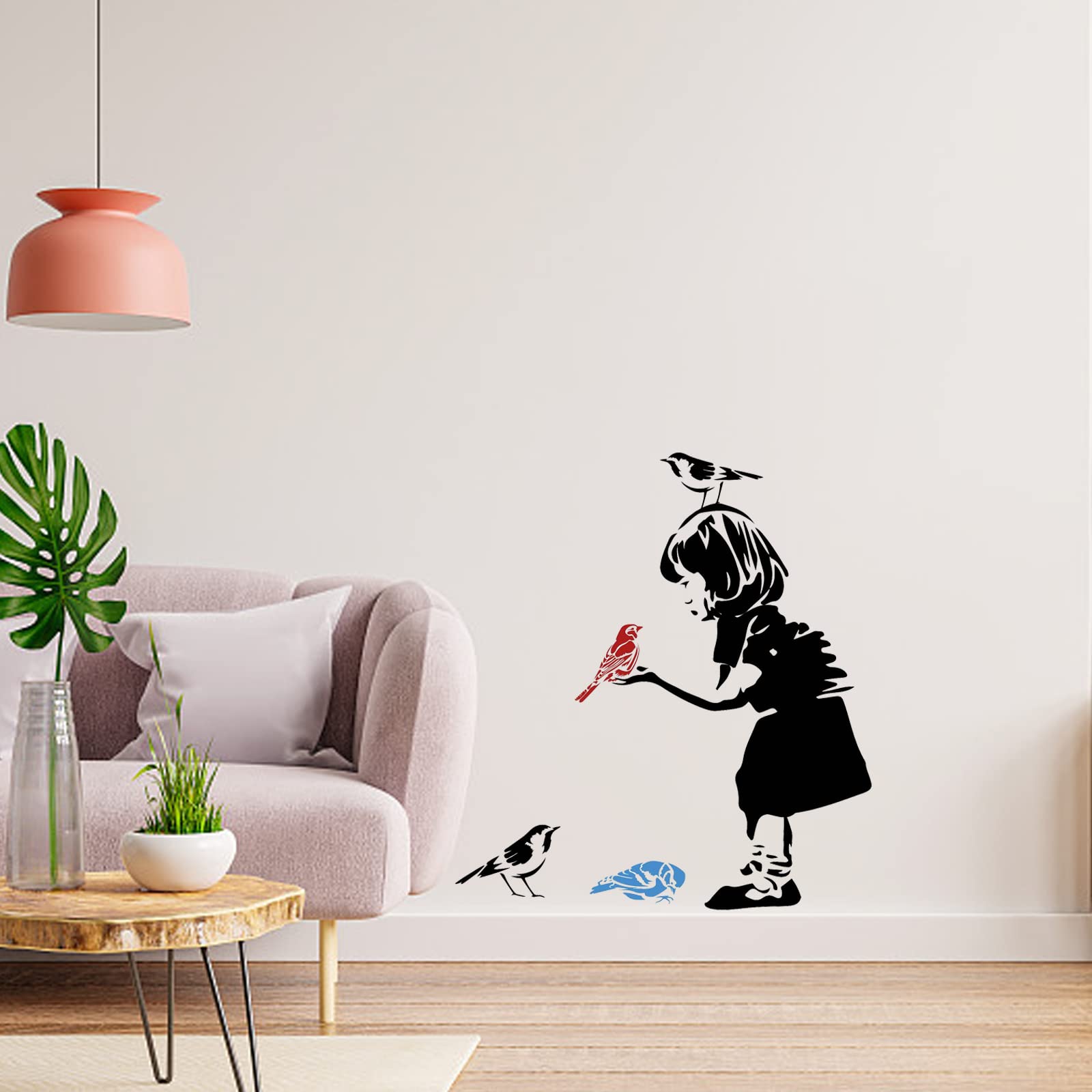 Adesivo Murale Banksy - Ragazza Con Palloncino | Decorazione Graffiti Per Camera E Soggiorno