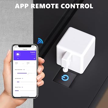 Smart Switch Button Pusher: Bluetooth Fingerbot Plus with Toolkit for Any Buttons & Switches, Tuya App Control,No Wiring Switch Bot Button, Add a Blutooth Hub Compatible with Alexa Google Home (White)