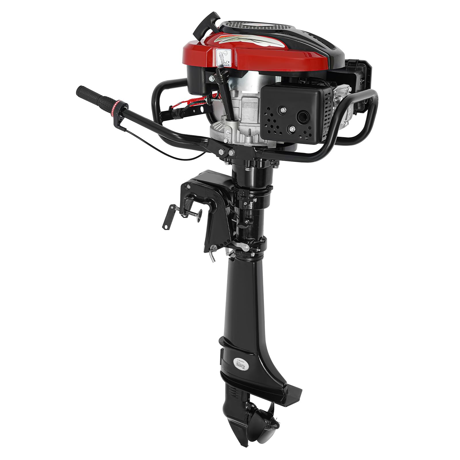 196cc 4 Stroke Outboard Motor, 7HP Boat Engine Motor, Gas Boat Motor for Inflatable Boats, Iron Boats, Plastic Boats with TCI Ignition System