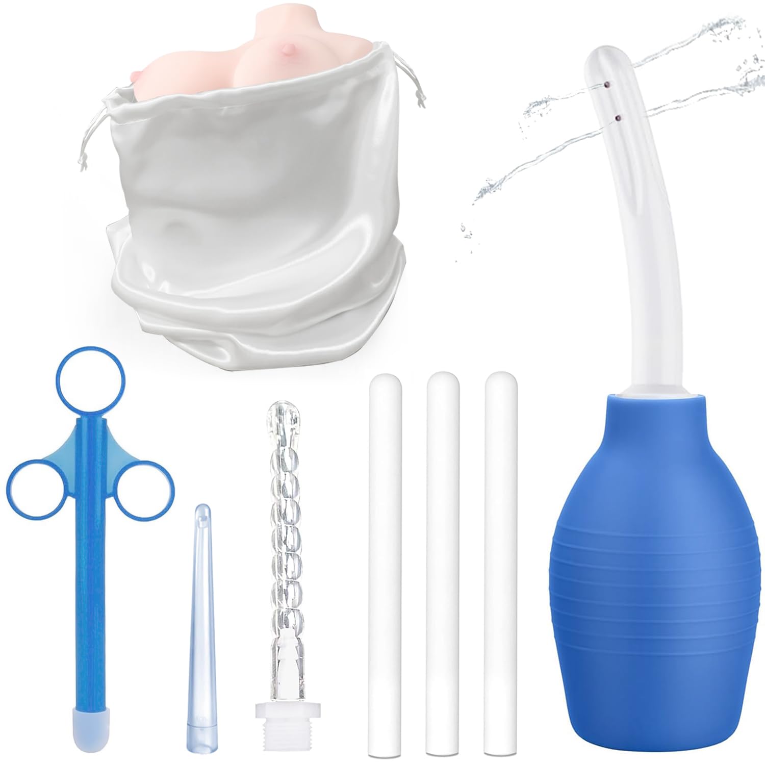 Amazon.com: Sex Doll Care Kit Sex Toy Male Masturbator Cleaning Kit, 8Piece  Adult Male Toy Maintenance Kit with Reusable Dryer Stick, Lubricant  Applicator, 310ml Enema Ball Anal Rinser and Dolls Large Storage
