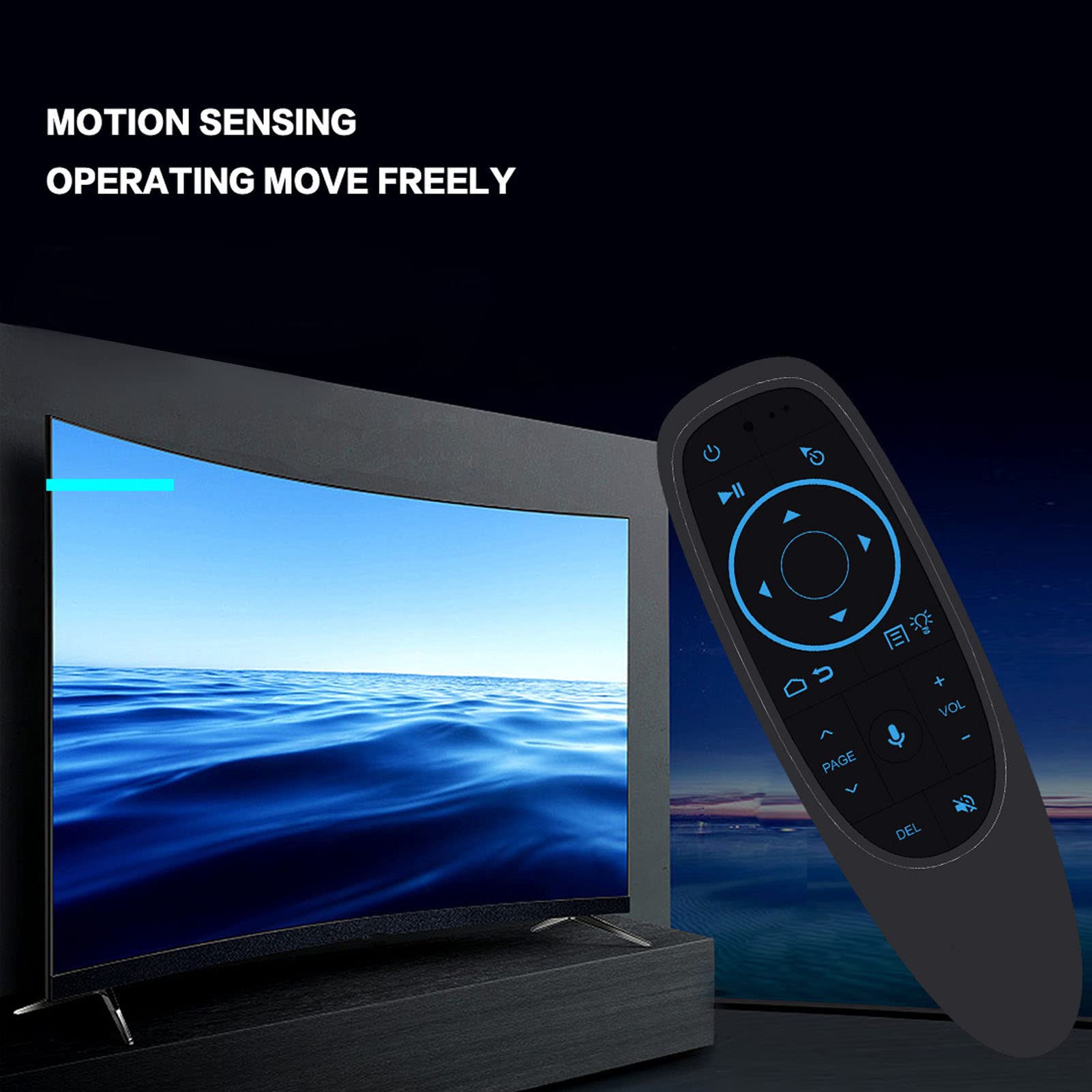 Telecomando Vocale per TV Box , Air Mouse Bluetooth | telecomando wireless controllo vocale ricevitore bluetooth materiale abs proiettore portata 10 metri