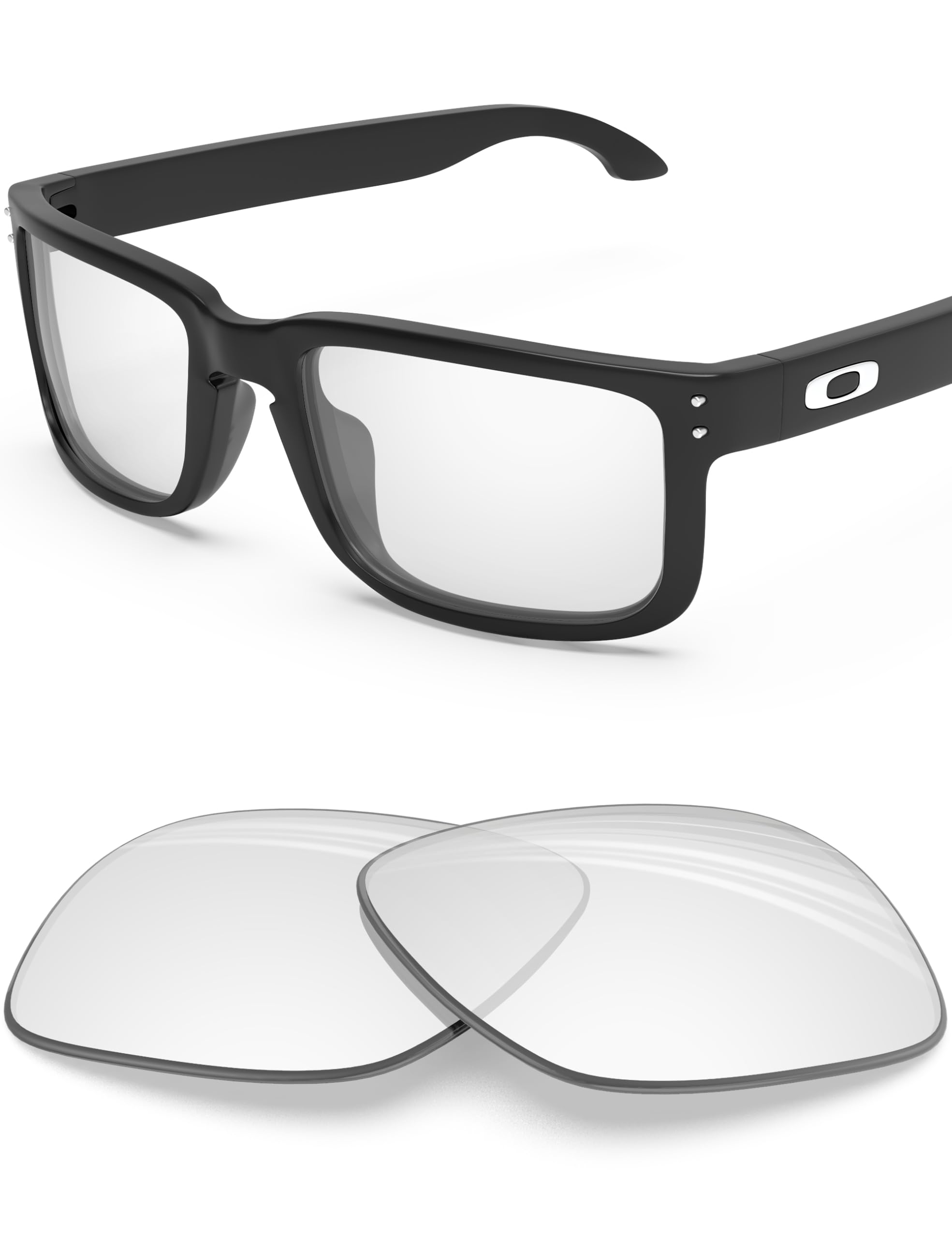 BLAZERBUCK Blue Light Blocking Polycarbonate Replacement Lenses for Oakley Holbrook XL OO9417 - HD Clear
