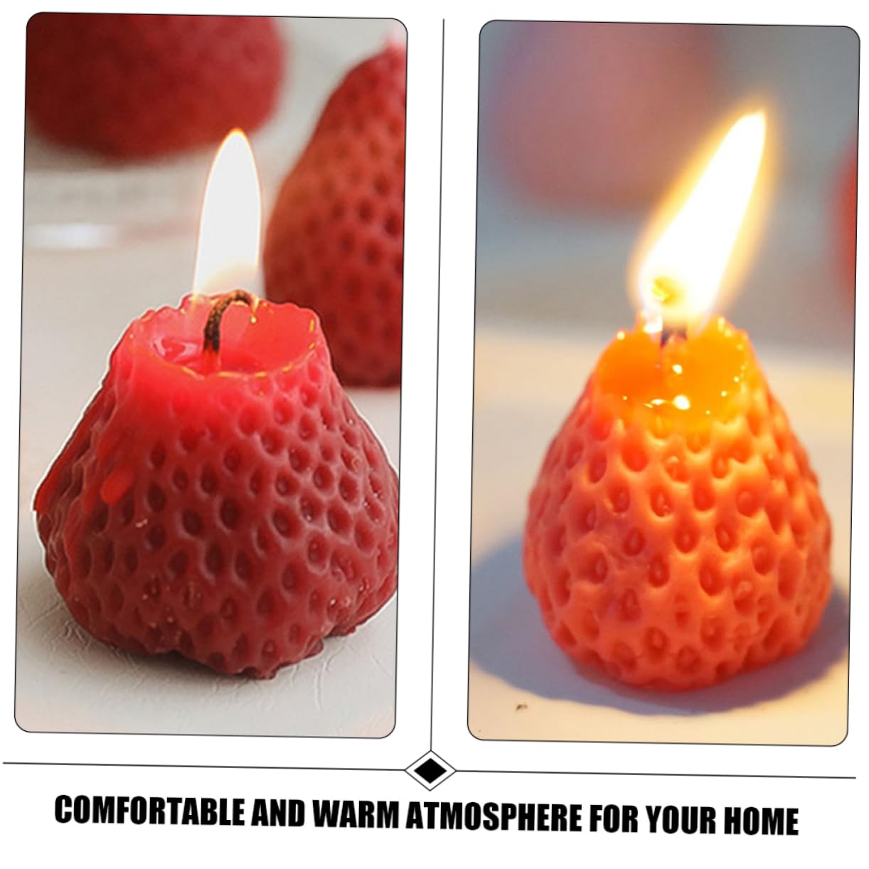 Ipetboom 9pezzi Candela Decorativa Alla Fragola Candele Alimentari Forma Di Frutta Candele Profumate Per Casa Per Feste e Decorazioni Per Stanza