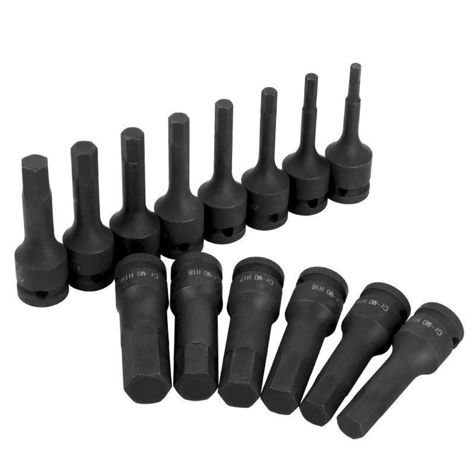 Juego De Brocas Atornillar Tuercas H5-H21 De 16 Uds., Herramienta Quitar Tuercas Y Pernos Hexagonales Internos CR-MO De 1/2 "y 12,5mm