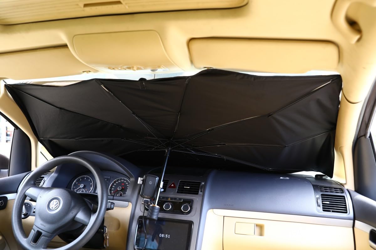 Parasole Auto Interno, Ombrello Parasole per Auto SUV Camion, Disegno Brevettato (140X79cm Per Auto Medio/​Grande)