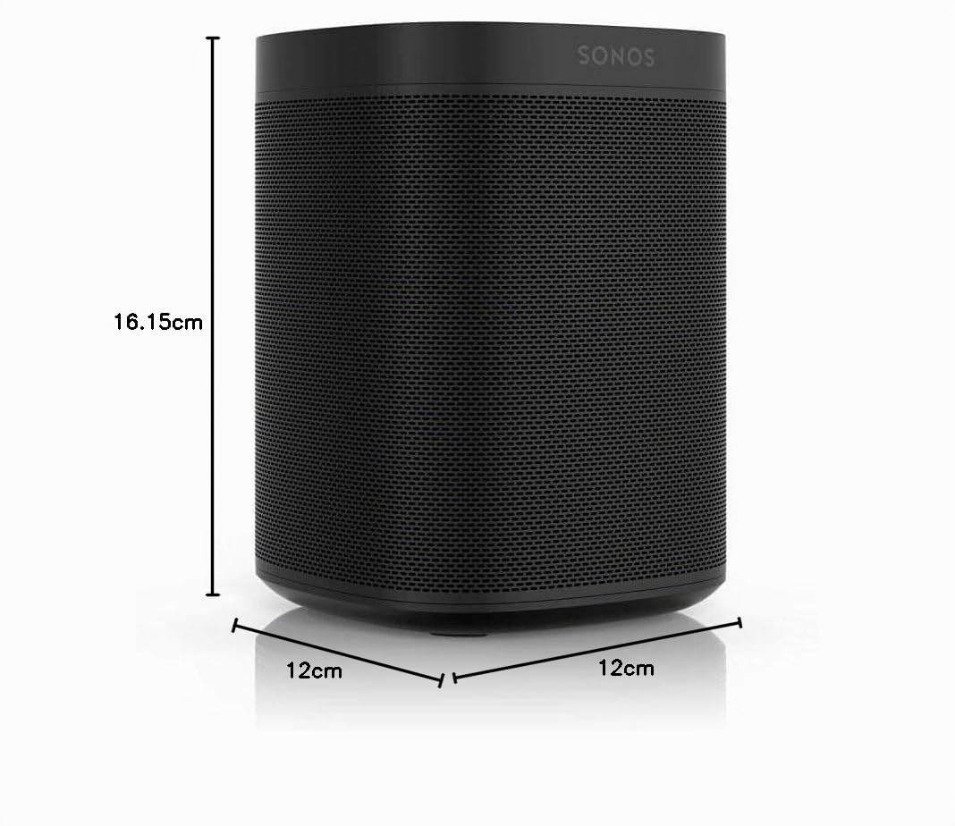 Sonos One - Enceinte sans Fil - Multiroom WiFi - Air Play 2 - Assistant Google et Amazon Alexa Intégrés - Son Clair - Interface Tactile - Noir