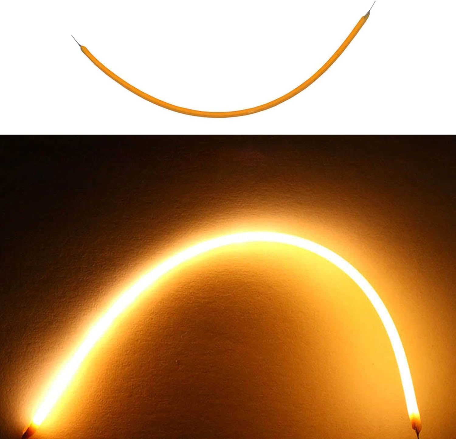 Mioaoa DC3V 2200K Flexible Filament Edison Bulb, Warm Light, 300mm LED Bead Diodes Light Accessories