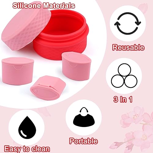Miniatura 7 de BSRESIN Contenedores de viaje 3 en 1 para artículos de aseo personal, a prueba de fugas, mini botellas de viaje de silicona, paquete de 3