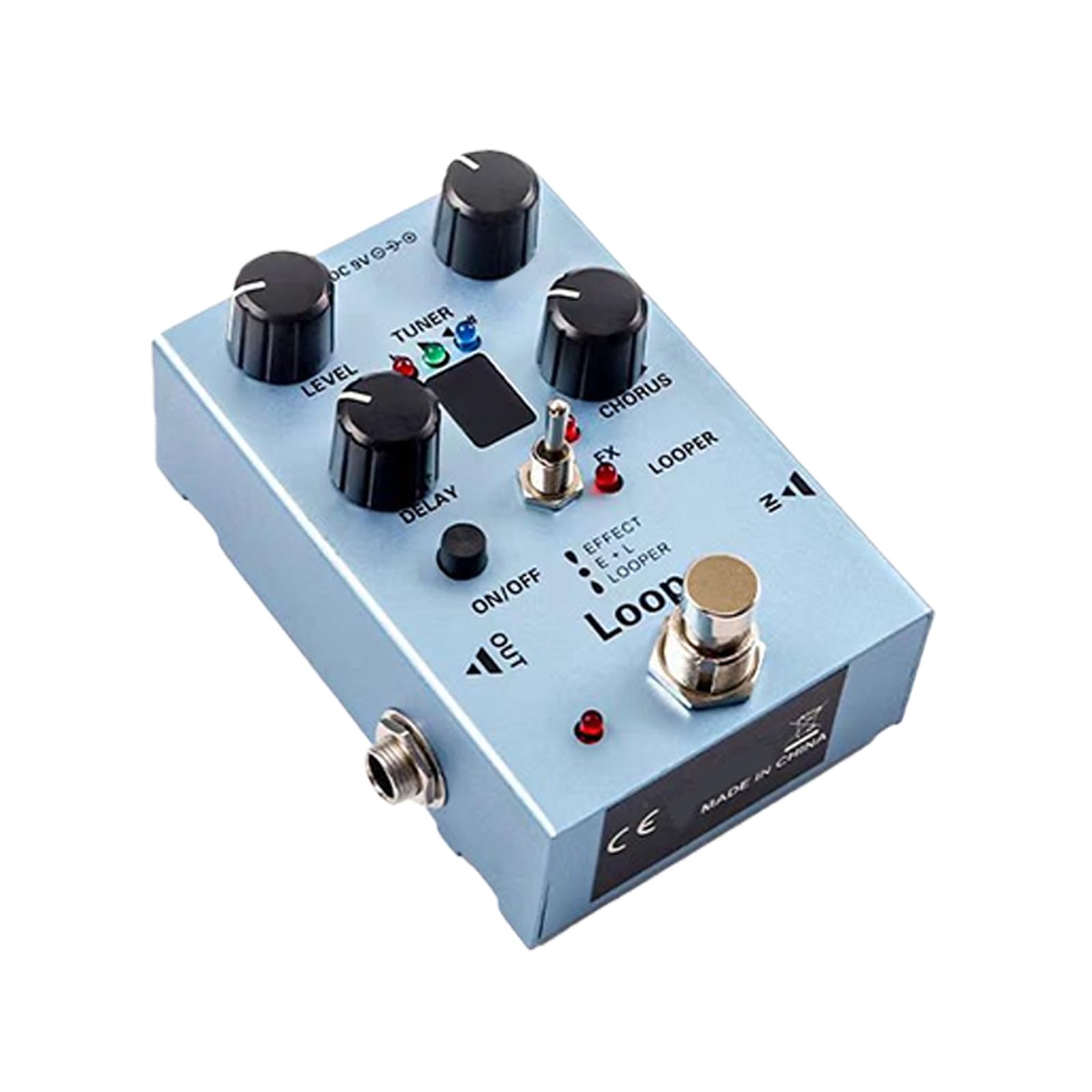 Pedal de guitarra eléctrica profesional multiefecto, pedal de efecto de guitarra eléctrica con luces LED para hogares, estudio, multi bucle