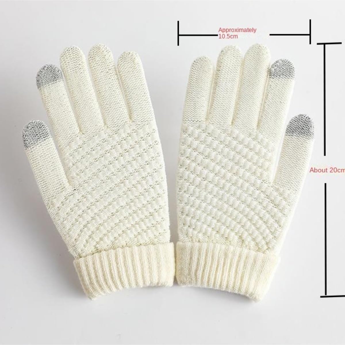 Guantes Térmicos Exterior Guantes De Invierno Con Pantalla Táctil Suave Y Puños Elásticos Cálidos Terciopelo Pespunte Invierno