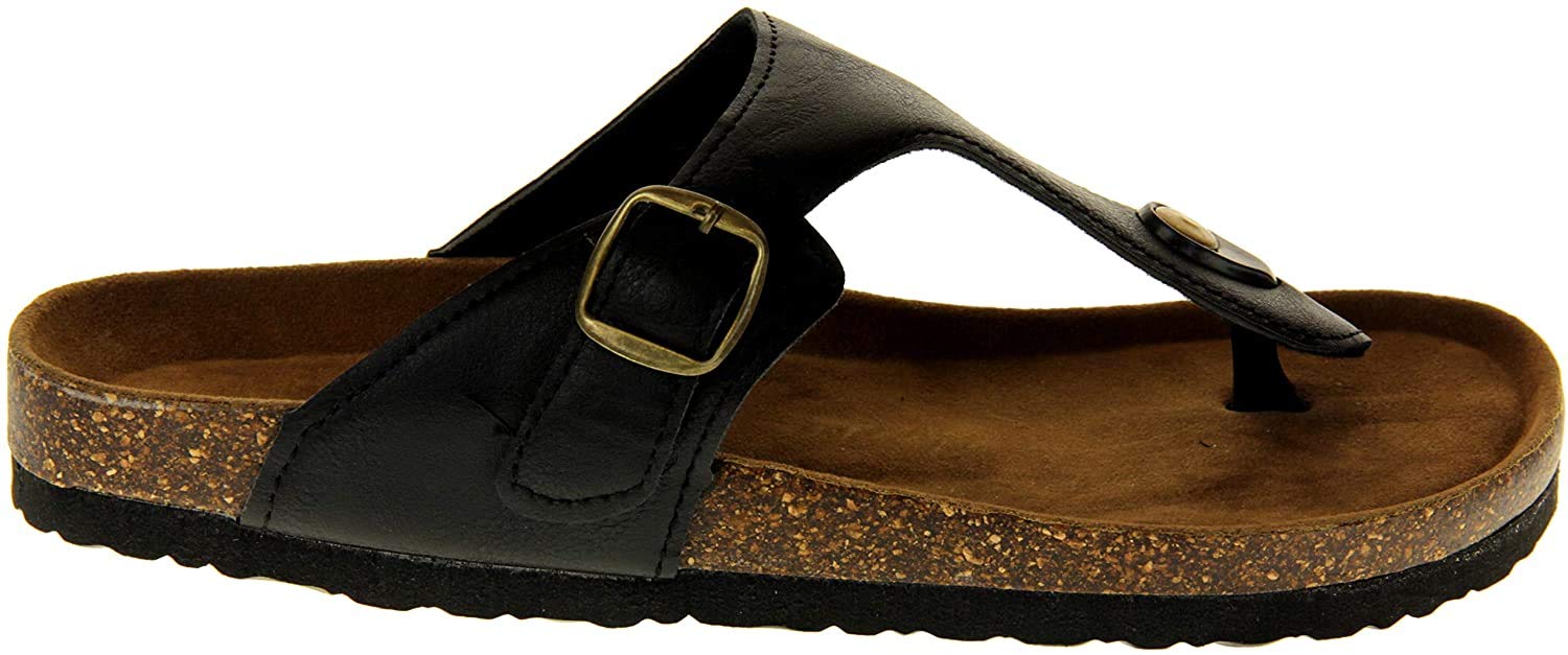 Womens Synthetic Leather Strappy Lightweight Casual Summer Beach Pool Sandals