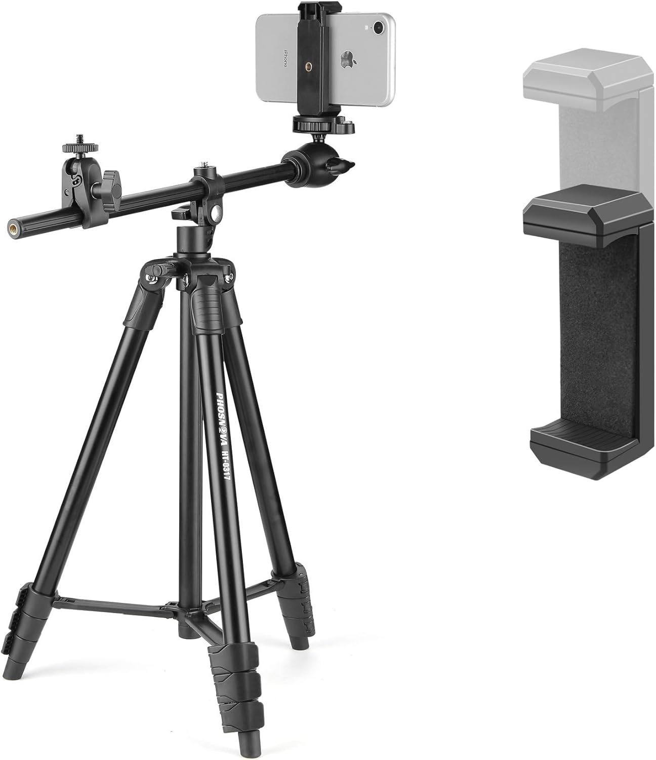 PHOSNOVA 68" Cell Phone Tripod + Phone Tripod Mount