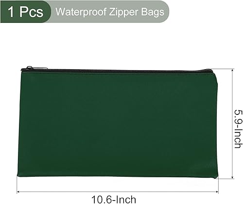 Miniatura 2 de YOKIVE Bolsas impermeables con cremallera, estuche de cuero sintético, bolsa de almacenamiento de dinero en efectivo, bolsa organizadora de