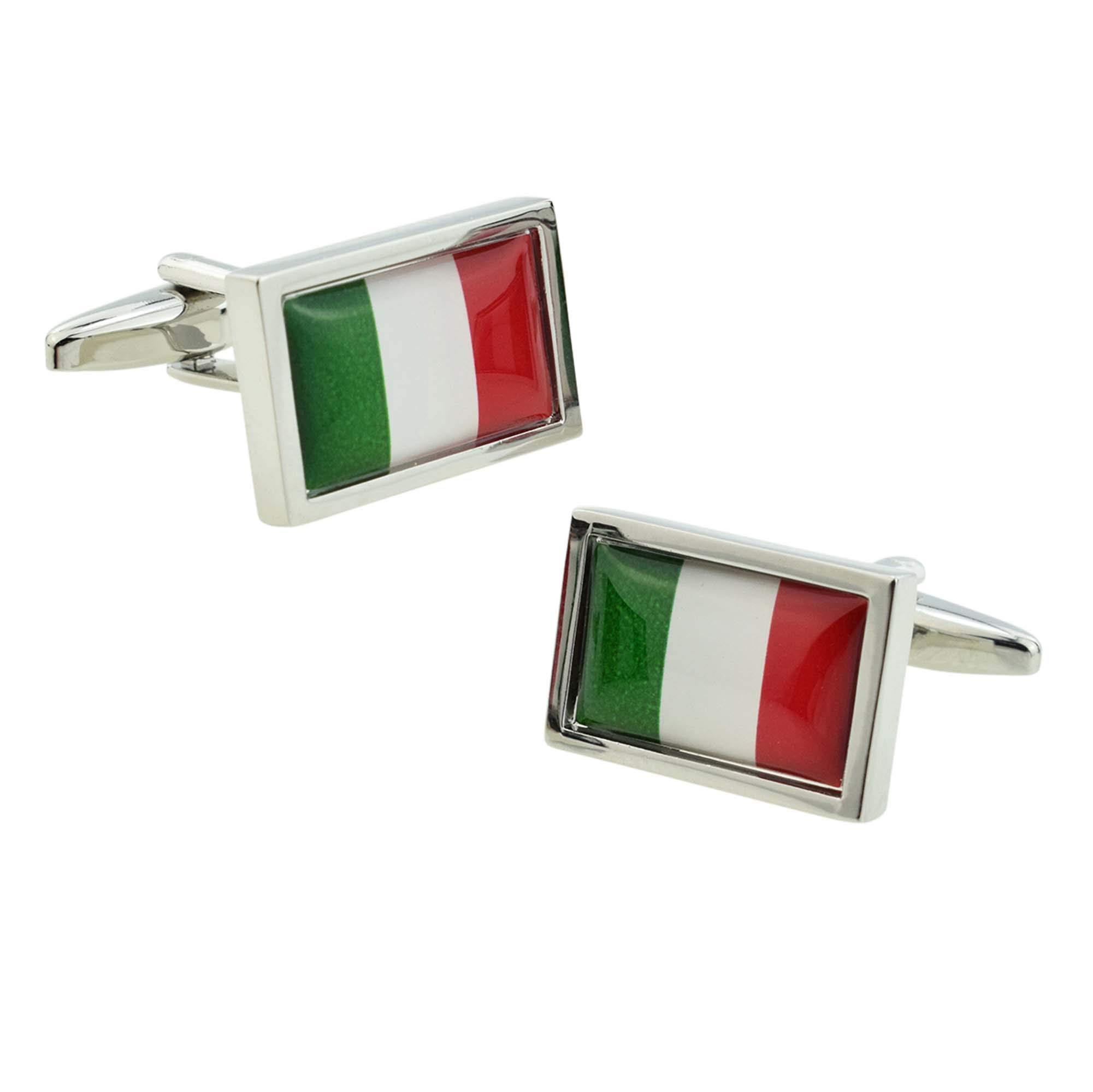 GTR Italy Flag Bordered Cufflinks