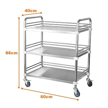 メルカリ便　ローガーディアン　大会優勝構築　スリーブ2重　サイド付き Amazon.co.jp: ステンレス ワゴン サ医療ービス カート 2段 組立